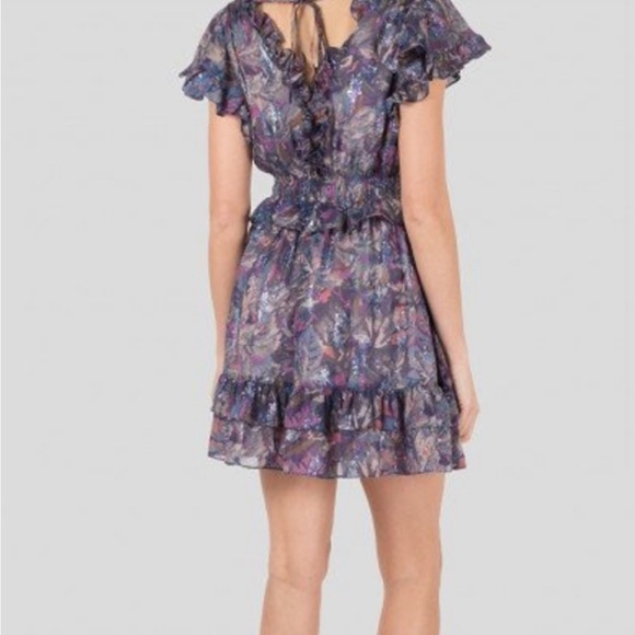 Rebecca Taylor Silk Floral Mini Dress NWT Small Summer Wedding Guest Vacay Party - Picture 4 of 10